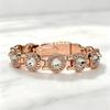Ladies' magnetic bracelet with 4 magnets and round cut crystal, elegant jewelry accessory