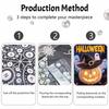 Halloween pearl painting handmade diy art pumpkin pearl home decoration painting