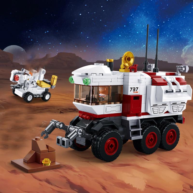 Space Shuttle Launch Center Lunar Lander Model Building Blocks Spaceship Spaceport Figure Rocket Bricks Construction Toys