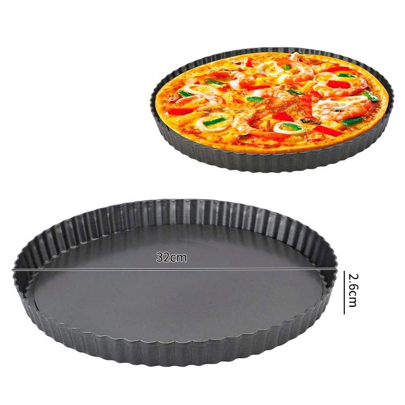 20-30 cm nepřilnavé formičky na koláčový koláč quiche kulaté odnímatelné volné dno s drážkou pro vysoké zatížení koláč na pizzu pekáč Pekáč