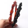 2ks Dámská čelenka se sponkami Dvouvrstvý design Protiskluzová čelenka Bang Braided Hair Hoop Doplňky do vlasů