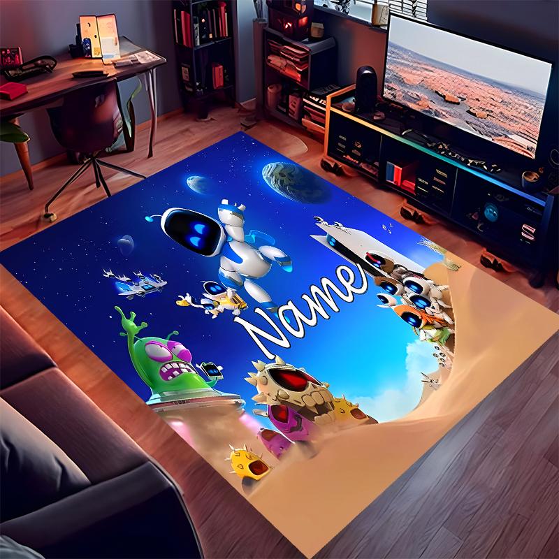 Custom personalization Astro Bot Print Area Rug - Soft, Washable Non-Slip Indoor Mat,Living Room,Home&Office Decorative Rug