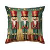Christmas Nutcracker Cushions Pillowcase Polyester Cushion Cover Throw Pillow Sofa Decoration Pillowcover Home Decor