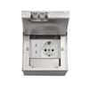 Marble Style UK Stainless Steel Embedded Floor Power Socket 13A