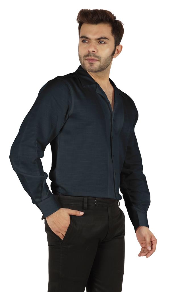 BestMan Solid Long Sleeve Cotton Shirts For Men  S Formal Button Down Regular Fit