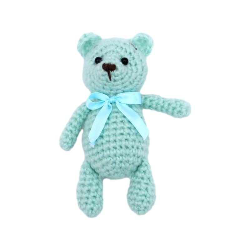 

Newborn Photo Posing Props Knitted Bear Sleep Doll Baby Photo Shooting Props Lovely Photo Gear Children Room Decorations зелёный