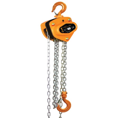 HELIX Chain Block, 1 ton, 3m, 1000kg Capacity, Manual Chain Hoist, Gatcha Lever Block, Lever Hoist, Lifting, Lightweight, Compact, Chain Roller, High