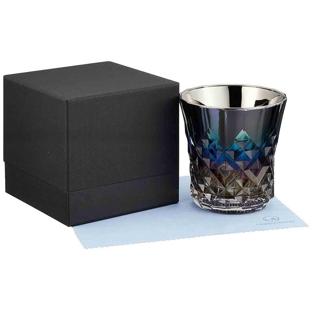 PROGRESS Rex Rocks Titanium Cut Made In Day Makes Wine Smooth and Comes with a Cloth Glass, Mirror, Design, Japan, Gift, Father's Present, Whiskey,