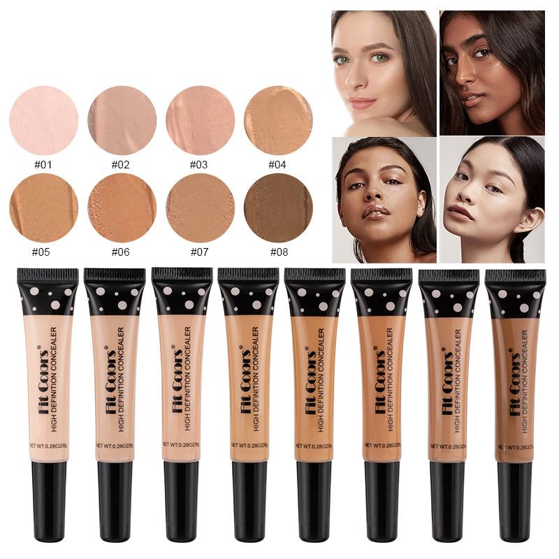 Full Cover Liquid Concealer 8 Color BB Cream Foundation Air Permeable Natural Brightening Makeup Eye Dark Circles Cream Cosmetic