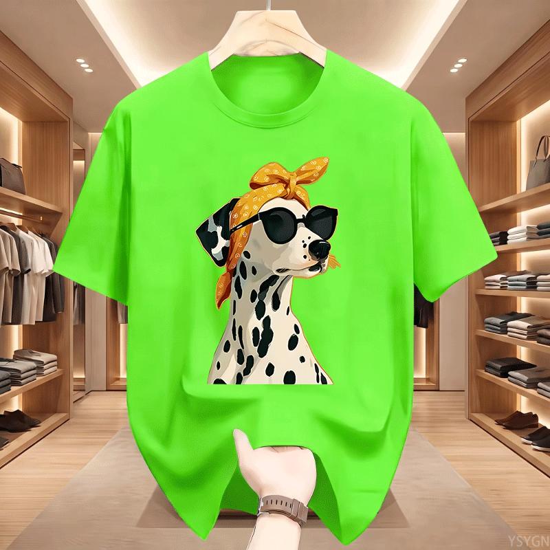 Ladies Dog Graphic T Shirts Unisex Summer Cotton Short Sleeve Printed Tshirt Streetwear Crew Neck T Shirts Unisexs Clothing Tops
