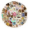 50 Vintage Cat Art Stickers, Handbook Decoration Cute Cartoon Stickers Creative Stationery Stickers