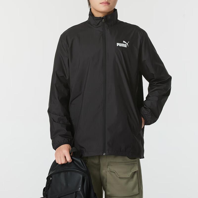 Puma Solid Color Casual Breathable Zip Jacket Men Jackets Black 687105-01