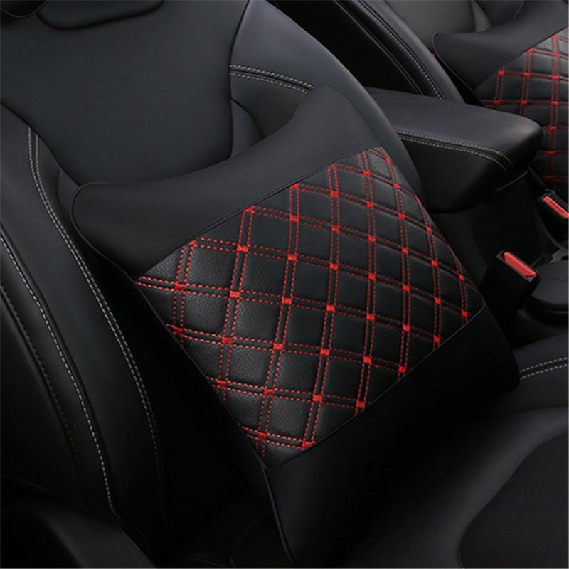 Universal Red Wine Car Neck Pillow & Lumbar Support Cushion for All Seasons, for Both Adults and Children.