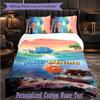 Personalized 3Pcs Bedding SetAmazing World of Gumball Custom Text Duvet Cover Pillowcase Set Bedroom Gift