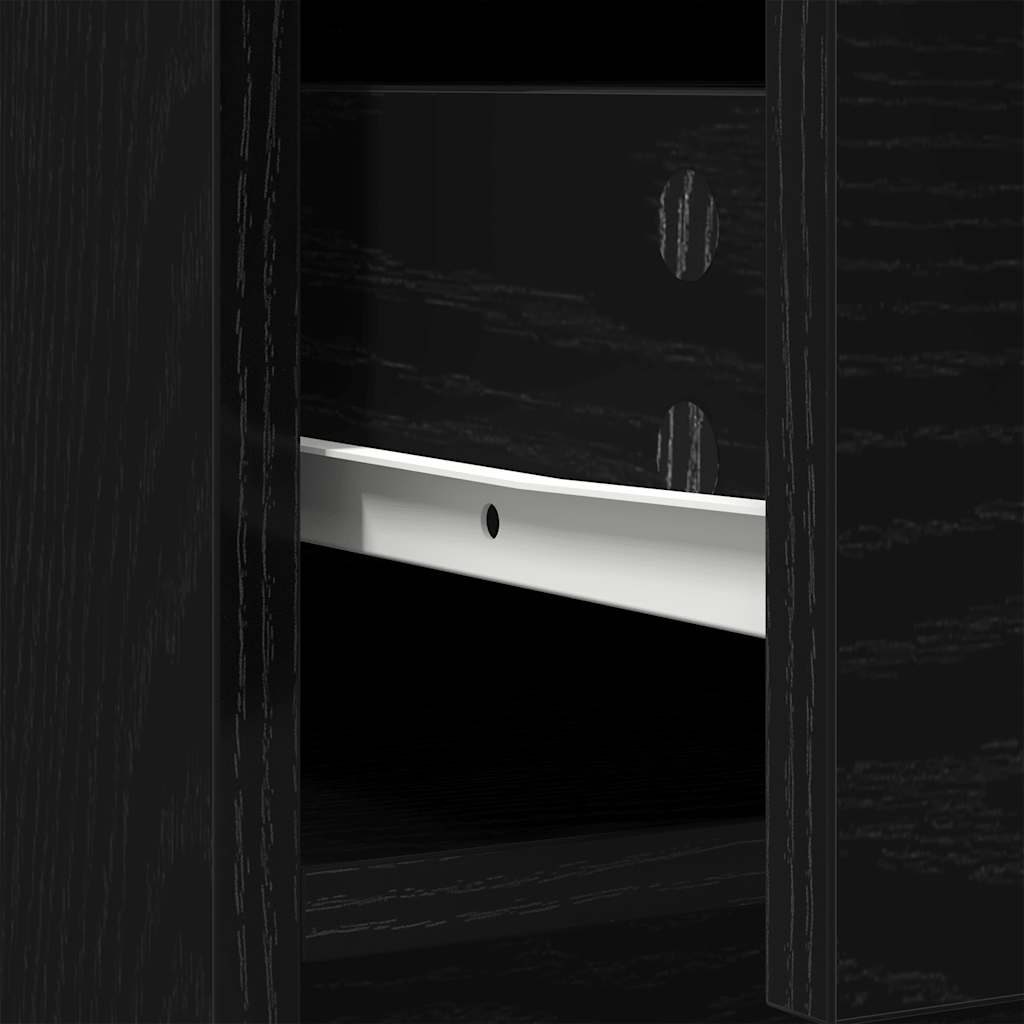 Sideboard mit Schubladen und Türen Schwarzeiche-Effekt 73 x 31 x 90 cm