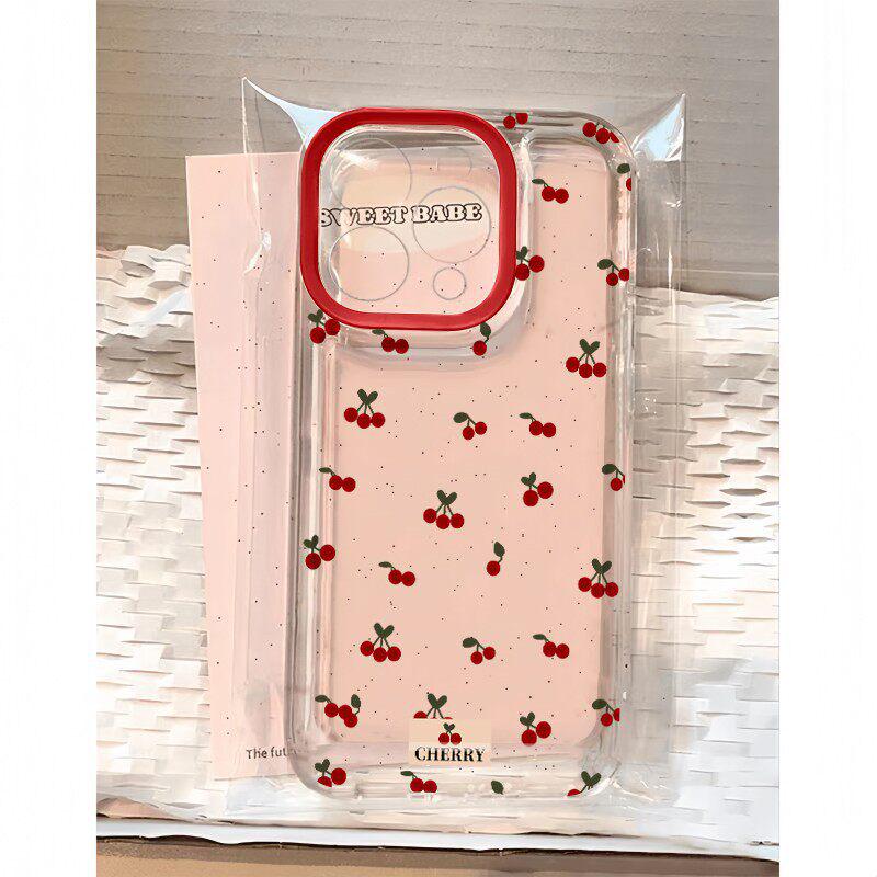 Full Screen Cherry Phone Case for iPhone, Huawei, Honor, VIVO, Xiaomi, and OPPO