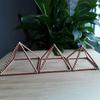 Metal Wire Energy Pyramid Decoration Cube of Power 188 MHz Tensor Style Pyramid Promotes Health Enhances Fields Space Purifying Healing Pyramid