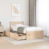 Vidaxl Bed Frame Without Mattress, 90X200 Cm, Solid Pine Wood