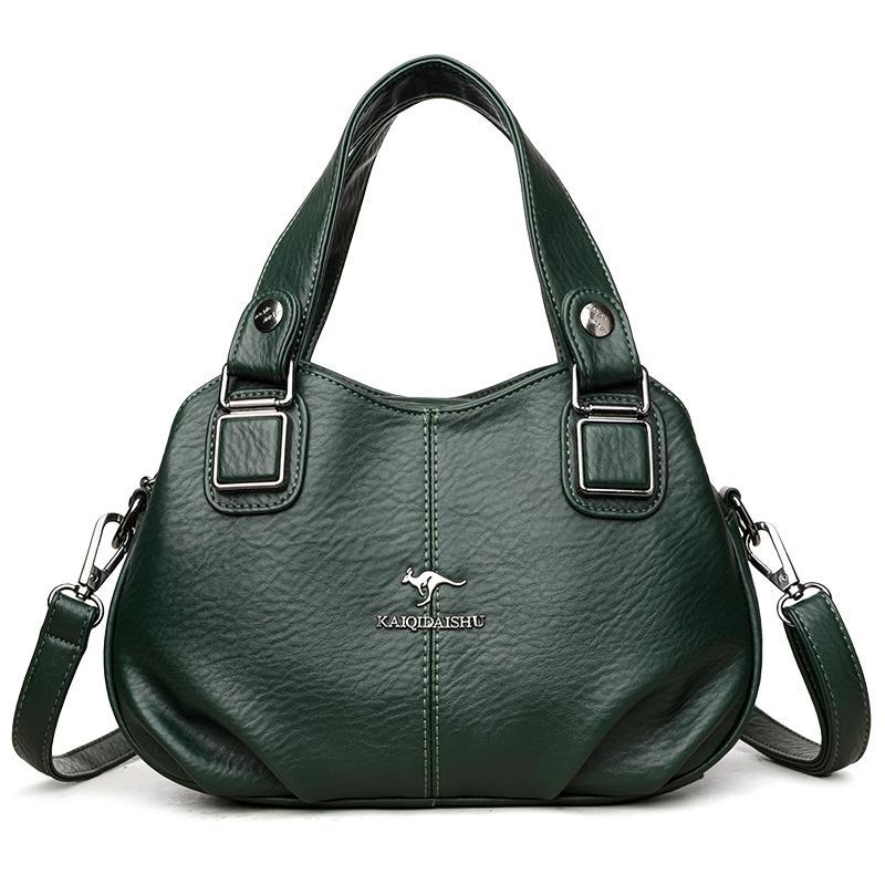

Middle-aged Mother Handbag High-end Tote Bag Versatile Fashion Shoulder Bag Messenger Bag зелений