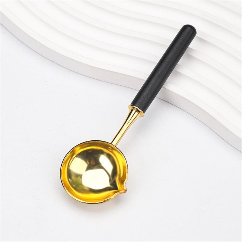 3 Pcs Wax Seal Warmer Melting Set Melting Spoon Wax Seal Stamp Handle for Stamp Sealing Gift Wrapping Private Envelope