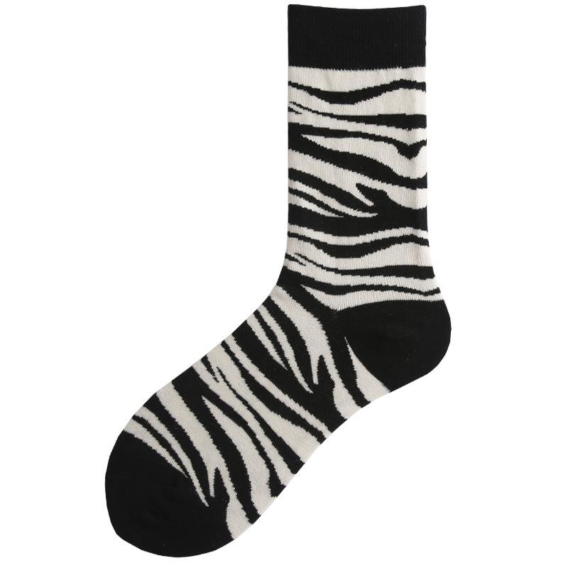 Summer Cotton Socks Trendy Socks Street Personality Illustrations Poached Eggs Harbor Jacquard Medium Tube Socks Socks Couple