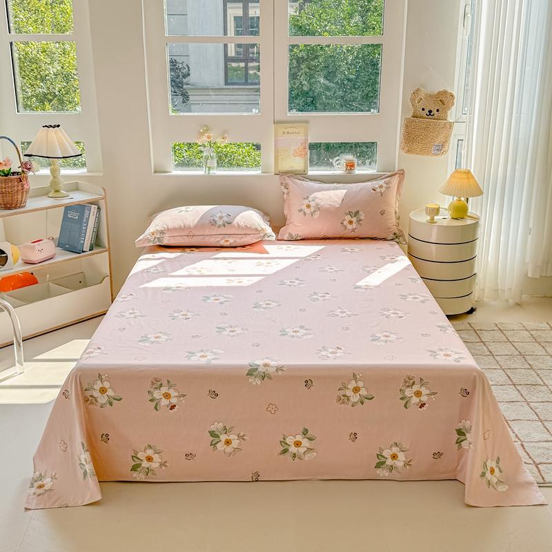 

Комплект постельного белья из 3 предметов с цветочным принтом из 100% хлопка, приятное для кожи мягкое постельное белье для детей, мальчиков и девочек, комплект постельного белья размера «queen size» 160x230cm 3Pcs