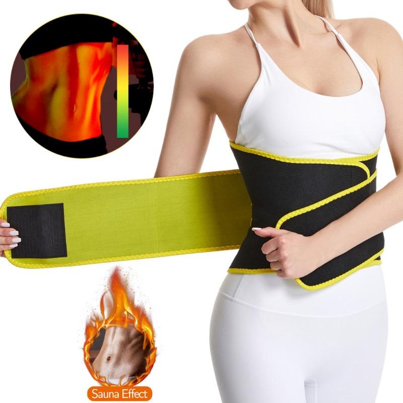 Double Layer Hook And Loop Waist Trainer Sports Waist Support Fitness Body Shaper For Yoga