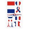Flag Design Temporary Tattoos Sheet with Multiple Shapes for Festivals Sports Events and Parties Temporary Tattoos