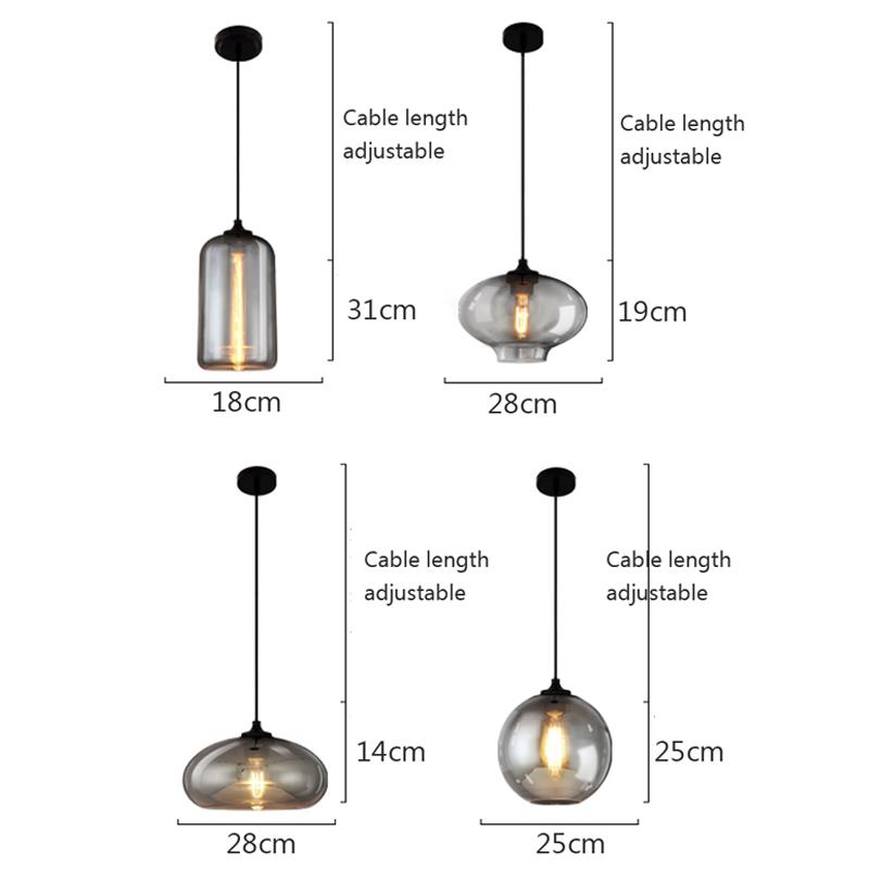 Nordic Hanging Loft Glasslustre Pendant Light E27/E26 for Kitchen Restaurant Bedroom Lamp Interior Decorative Pendant Light