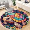 1pc Turtle Garden Office Round Area Rug, Indoor Mat Suitable ForOffice, Under Office Chairs Bedroom Living Room Home Decor, Room Deco  D078