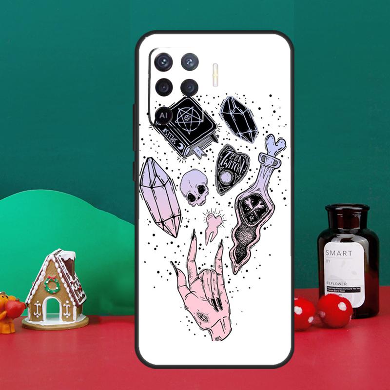 Witch Aesthetic Art For OPPO A79 A74 A94 A58 A78 A98 A5 A9 A53 A52 A72 A15 A17 A77 A16 A76 A96 A57S A54S Case