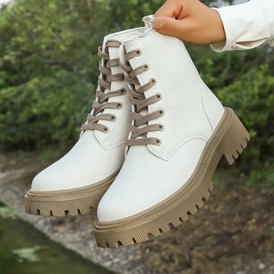 Fashion Platform Women Lace Up Short Boots 2025 Winter New Shoes Classical Casual Sneaker Fashion Ankle Boots Sport Zapatillas De Mujer
