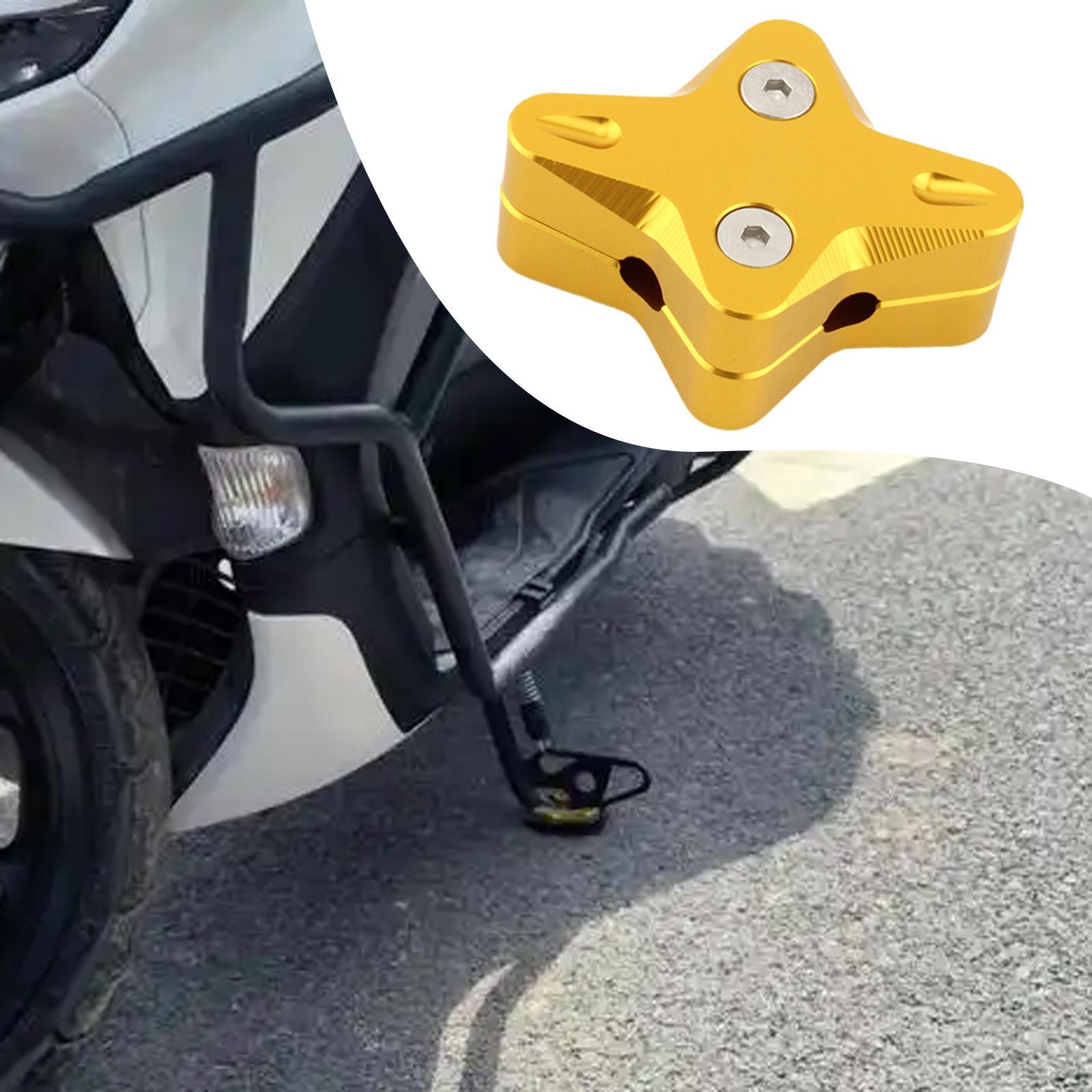 

Aluminum Alloy Kickstand Sidestand Extension Enlarge Plate Pad, Motorcycle Side Stand Foot золотой