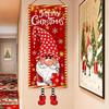 Christmas Door Banner Santa Holiday Decorations Photography Banner For Home Kitchen Apartment School Storefront Entrance Winter