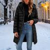 Women's Casual -Color Cotton Hooded Jacket