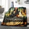 Name Custom Johnny Depp Print Flannel Blanket High Quality Warm Comfortable Cover for All Seasons Perfect for Gifts Home Decor