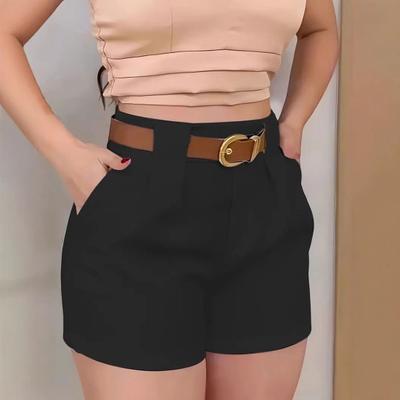 Women Summer Shorts High-Waist Button Zipper Fly Wide Leg Shorts with Pockets Relaxed Comfortable Fit Shorts