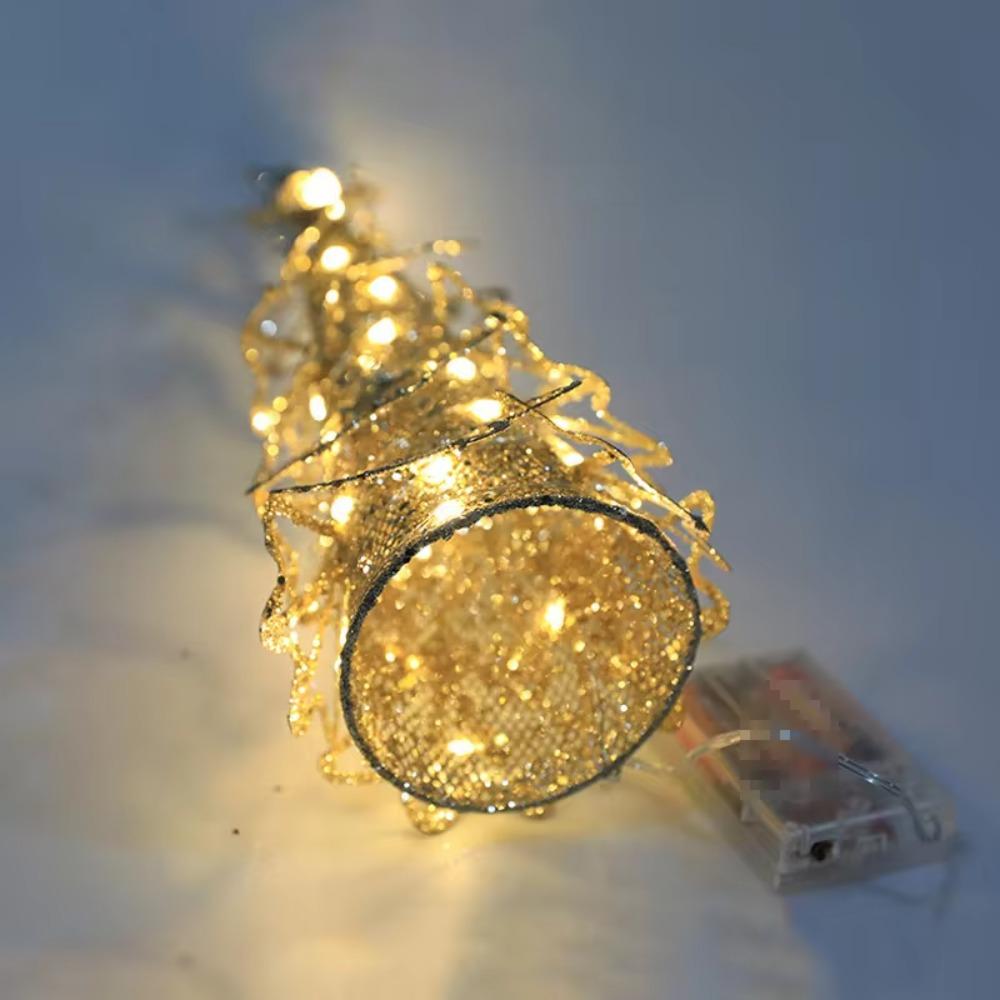 Glitter Christmas Tree LED Light Champagne Christmas Tree Desktop  Gift