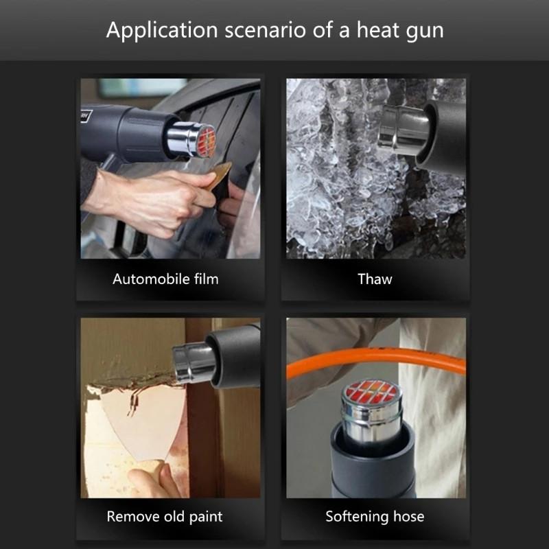 2000W Professional Hot Air Gun Adjustable Temperature 60-600 ℃ DIY Heat Shrink Wrapping Tool High Power Heat Gun