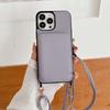 Crossbody Leather Wallet Cards Solt Case For iPhone 16 Pro Max 15 Plus 14 13 12 11 Long Lanyard Bag Pocket Lichee Pattern Cover