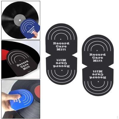2 Stück Vinyl-Schallplattenreiniger-Halter Handhabungshandschuhe Leicht Ersetzbar Wiederverwendbar Vinyl-Schallplatten