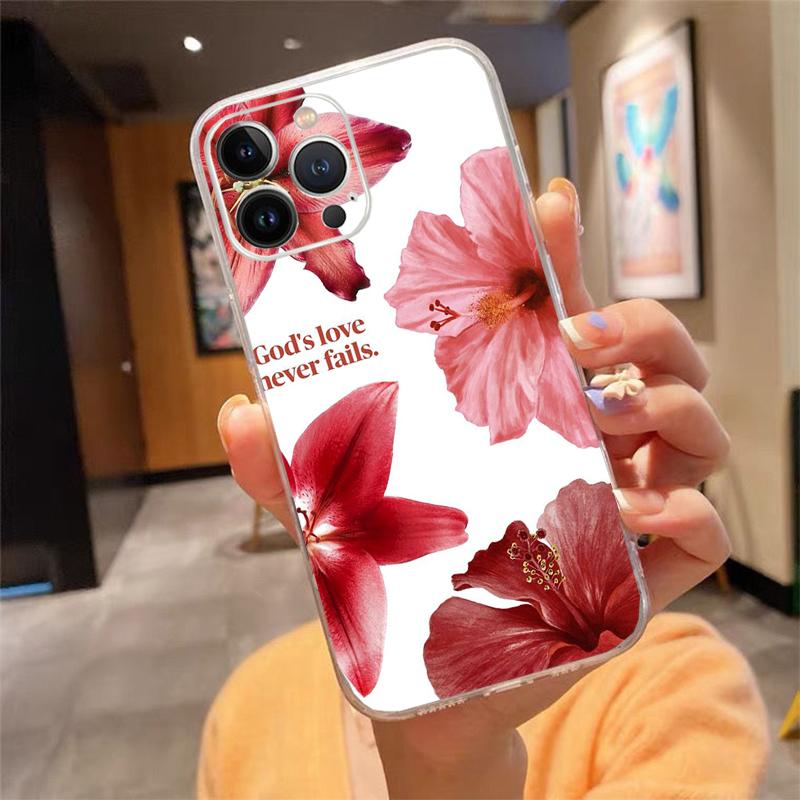 Phone Case For iPhone 17 Pro Max Air 16 15 14 13 Pro Max 15 16 Pro 15Plus Love Lord Bible Pray God Silicone Cover