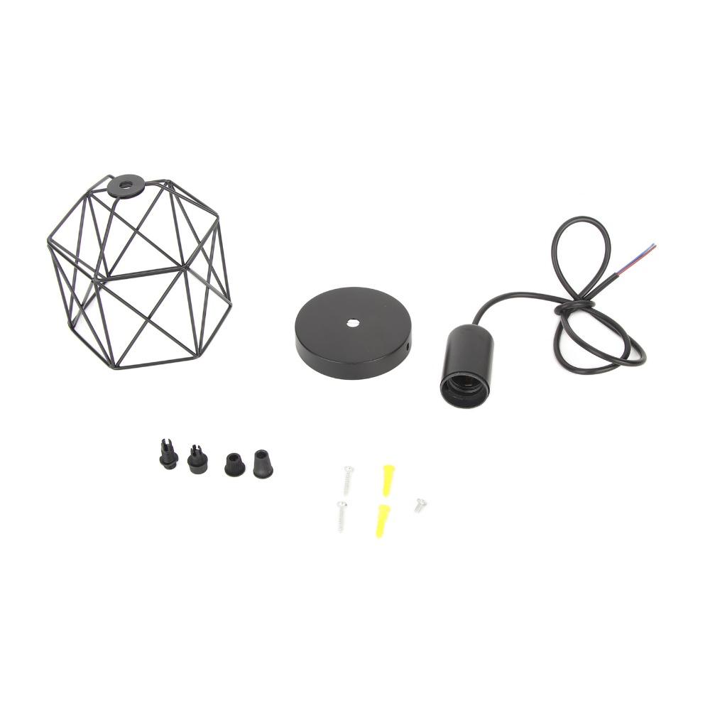 Industrial Style Black Ceiling Chandelier Iron E26 E27 Base Pendant Light Ceiling Lamp Bedroom