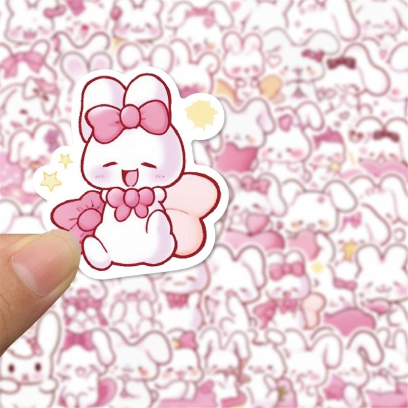 50Pcs Bunnies Sticker Aesthetic Sticker for Scrapbooking Notebook Journal Water Bottle Laptop Kid Motivational Sticker