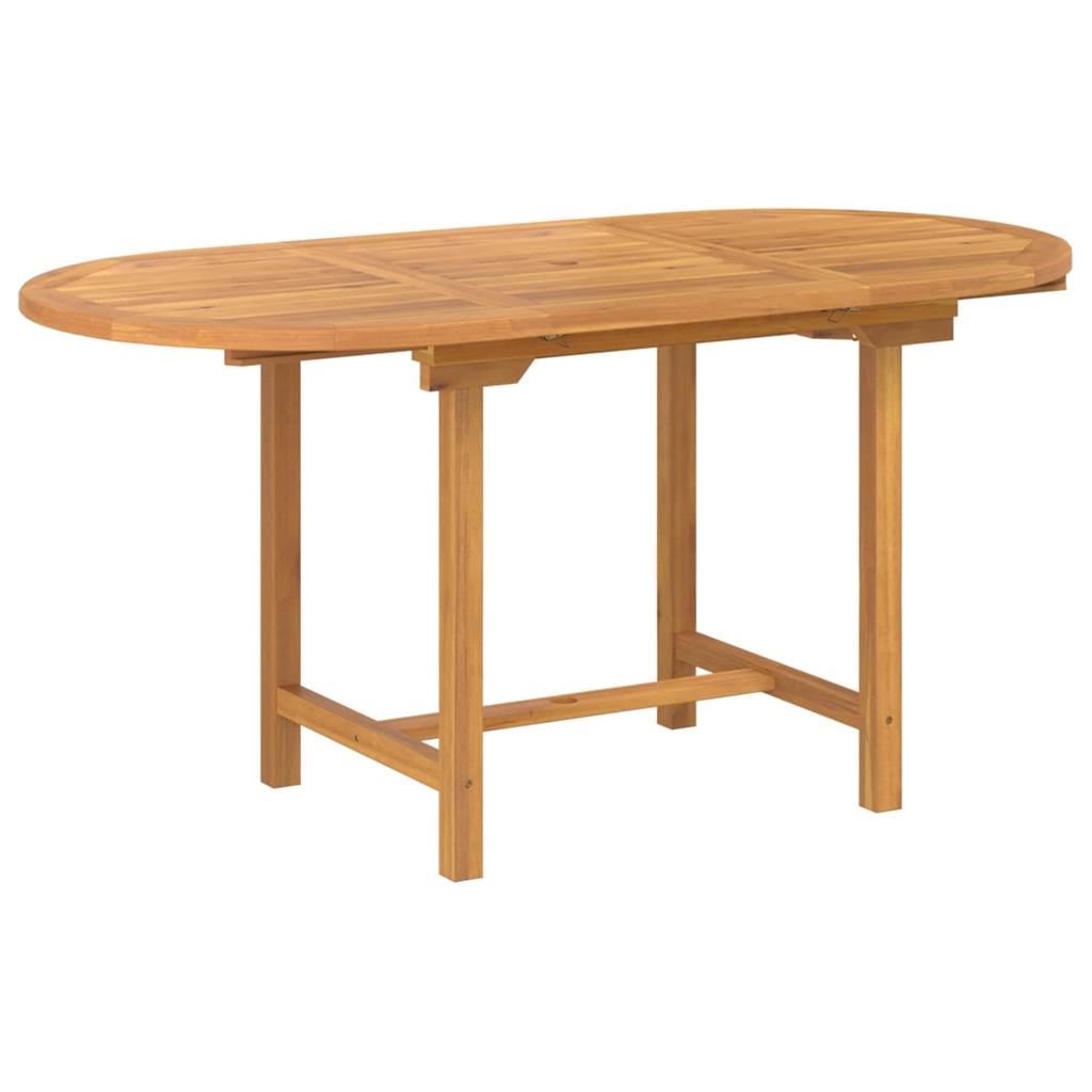 Garden Dining Set 5 pcs Brown Solid Teak Wood