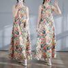 Long Skirt Summer New Round Neck Printed Dress