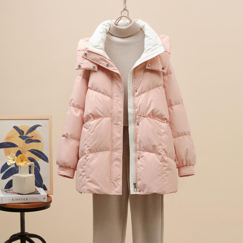 Popular winter new small down cotton clothes women's medium and long foreign-style thickened cotton-padded jackets
