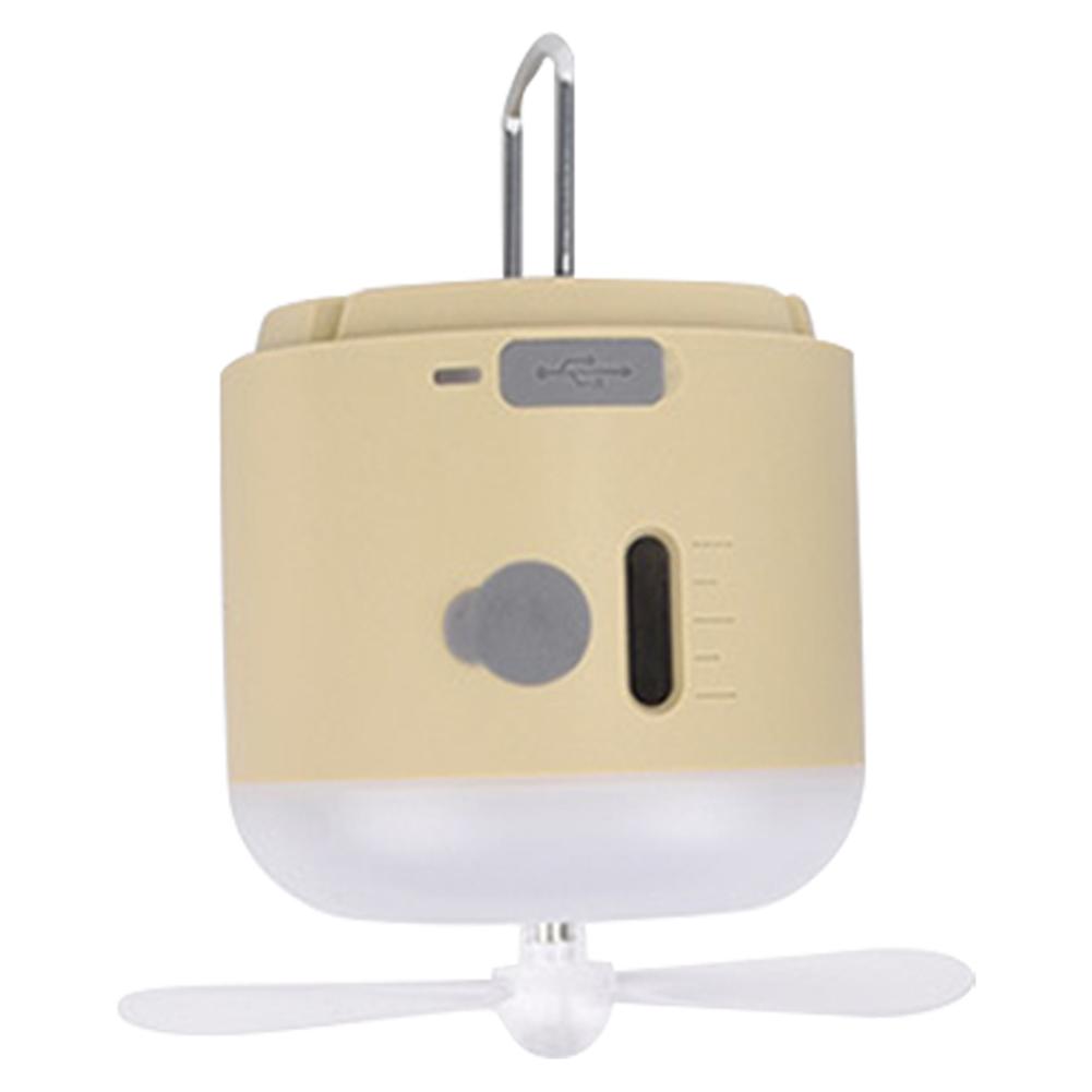 

Portable Camping Fan With Light Power Bank Desk Fan Tent Ventilator Cooler Fan Suitable For Indoor Outdoor Camping Hiking Car Emergency Decor Khaki