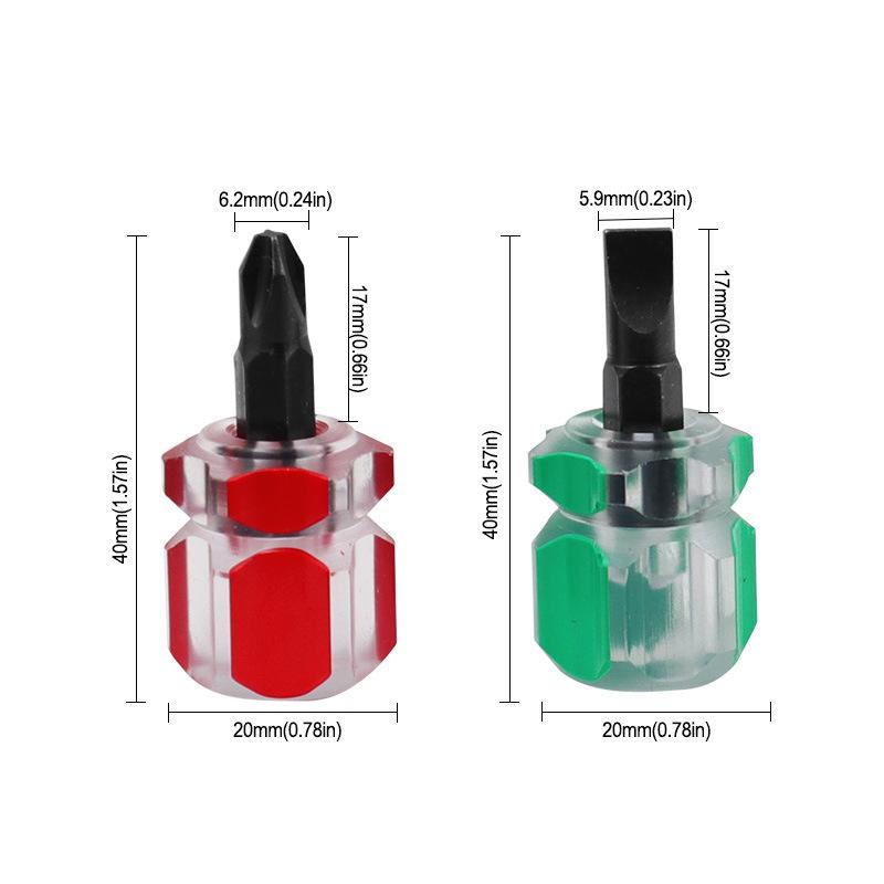 Mini Short-Handled Phillips & Flathead Screwdriver for Game Console Repair
