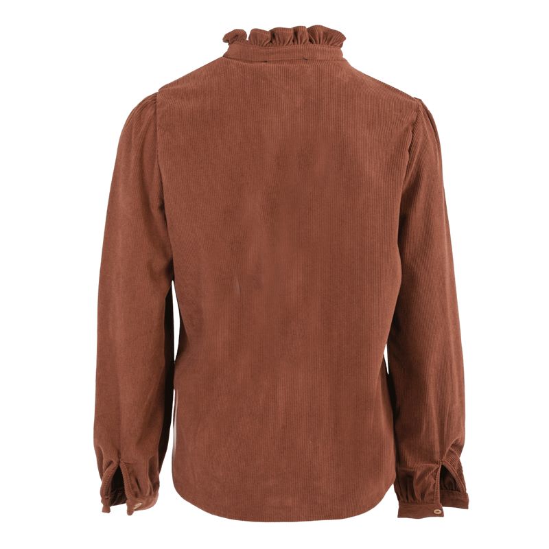 DEELUXE Women's Brown Ruffled Eline Top 74